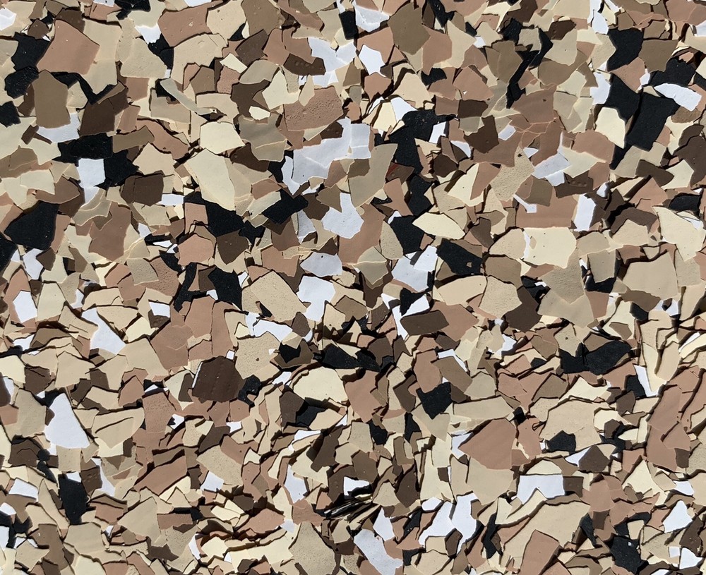FLAKES CHIPS FOR EPOXY FLOORS SADDLE TAN MIX 50 LB Box