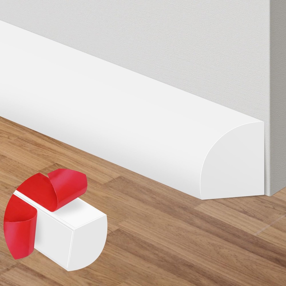 ToLanbbt Flexible Quarter Round Molding, 120 Inch Peel and 120 IN, White