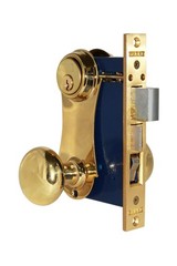 Marks 21AC LHR Double Cylinder Iron Gate Ornamental Knob Plate Mortise Lock S…