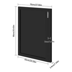 Modern Entrance Partition Doors, Wood Partition Doors, Half-waist Doors Black