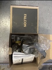 Falcon Satin Silver Metal Commercial Grade Bar Shape Door Lever Handle Set