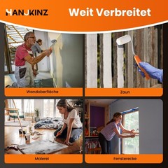 HANJKINZ Paint Roller kit, 2 Inch 15 Pack 2 Kit, 15 Pack, light orange