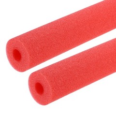 2pcs 1″ ID 4FT Pipe Insulation Foam Tube 2.56″ OD Tubing Cover Red