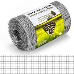 Hardware Cloth 12″ x 20′, 1/8″ 27 Gauge Galvanized Wire Mesh Roll, Welded Met…