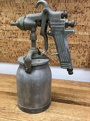 Vintage Binks Model 62 Spray Gun With Canister.