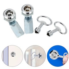 6 Sets Practical Distribution Cabinet Lock Sturdy Power Cabinet Triangle Lock