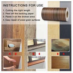 Walnut Wood Grain Repair Tape 4inch X 33ft,Self Adhesive Repair Patch for Fur…
