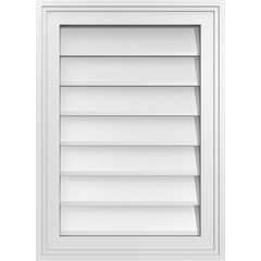 Ekena Millwork 16W X 22H Rectangle Surface Mount Pvc Gable Vent Non-Functional
