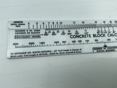 Concrete Block Wall Calculator Estimator Slide Rule Frank Walker Chicago
