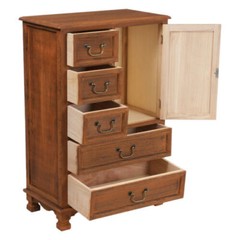 5 Drawers Dresser Wooden Storage Dressers Chests of Drawers for Bedroom Home