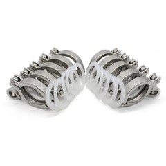 SS304 Stainless Steel Triple Clamp Clover 0.5″-4″ 25.4-119MM Home Brewing Tool
