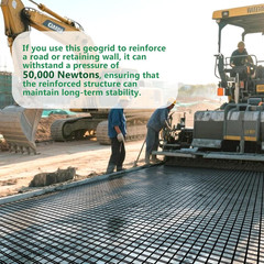 Fiberglass Geogrid Roll 4Ft X 164Ft, 50KN Ground Stabilization Grid for Retainin