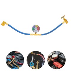 Air Conditioning Refrigerant Charging Hose with Gauge for Car 1/2 Thread