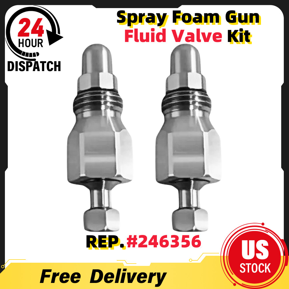 246356 For Fusion Air Purge AP Spray Gun Stainless Steel Fluid Valve Kit