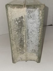RETIRED GLASS BLOCK, Came Out Of USA Home, Lined, 7.75×7.75×3 7/8 In