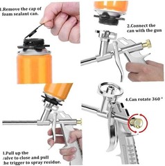 Metal PU Foam Spray Gun Polyurethane Applicator for Insulation and Caulking