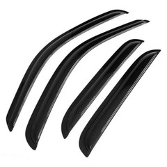 4pc Tape On Rain Deflector Toyota Tacoma 2001-2004 Crew Cab Smoke WD-TTAC01CC