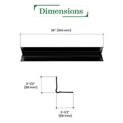 Vestal 230 Brick Lintel, Steel, Black, Painted