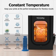 YOOPAI 3D Printer Enclosure, Dustproof Tent Constant Medium, Black
