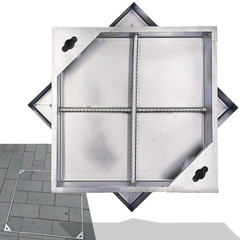 12X12 Stainless Steel Manhole Cover and Frame, Square Septic Tank Lid with Base,