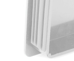 10x Louver Plugs Rectangle Tube 18x30mm Rectangle White End Caps Plastic