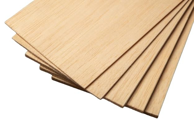 36 inch Balsa Wood Sheets (1/8 x 3 x 36 Pack of 5) 1/8” x 3” x 36”, 5
