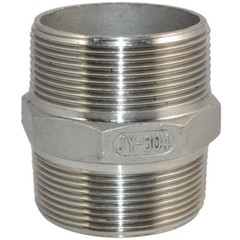 2″ 2 inch NPT Stainless Steel 304 Pipe Thread Male Hex Nipple Fitting Adapter