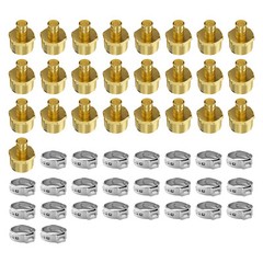 Uimoso 25PCS 1/2″ X 1/2″ Pipe Fittings Male NPT Threaded Adapter Brass Fitting