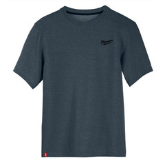 Milwaukee Electric Tools 603BL-L Milwaukee Tool Hybrid Work Tee – Ss Blue L