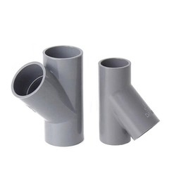 PVC 3 Way Y Connector Inner Dia 20mm-160mm Pipe Fittings Tube Adapter Joint