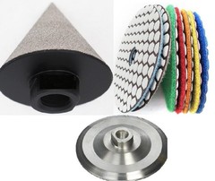 Granite Hole Enlarging Tool Kit Diamond Blade Polishing Pad Stone Fabrication 38