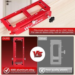 Door Hinge Jig, Adjustable Mortise Jig, Aluminum Alloy Door Hinge Template ki…