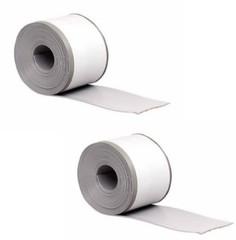 (2) rolls 93245 4″ x 20′ Silver Gray Vinyl Self Stick Wall Base Cove Moulding