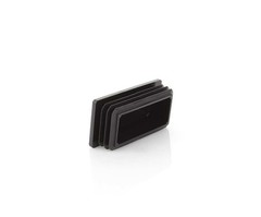 10 x Louver plugs rectangular tube 40 x 60 mm rectangle anthracite end caps