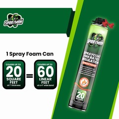 Sprayman SprayCoat Closed Cell Foam 16 Boxes (192 Cans)Class A Fire Rated No Gun