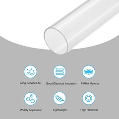 47mm ID 50mm OD 14″ Acrylic Rigid Round Tube for Lamps and Lanterns,Clear