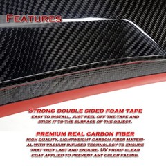 Rear Window Roof Spoiler Real 3K Carbon Fiber Compatible with 2019-2023 RS7