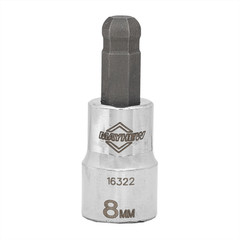 16322Mayhew Mayhew 8 MM Metric Ball Hex Short Insert Socket Bit, 3/8-Inch Drive