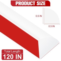 ToLanbbt Flexible Quarter Round Molding, 120 Inch Peel and 120 IN, White