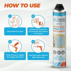 AG Spray Foam Insulation Kit (12 x 32.80 oz/930 gr 240 Bd Ft) Close Cell Self E