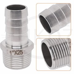 Stainless Steel Pipe Fittings BSP Male Thread 1/8″ – 4″ Barb Hose Tail Connector