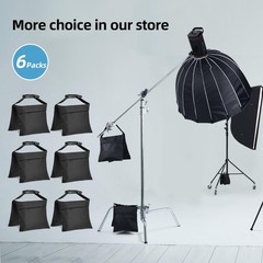 6 Packs Sandbags, Heavy Duty Sand Bags with 12 PE Bags, Sand Bags with Buckle…