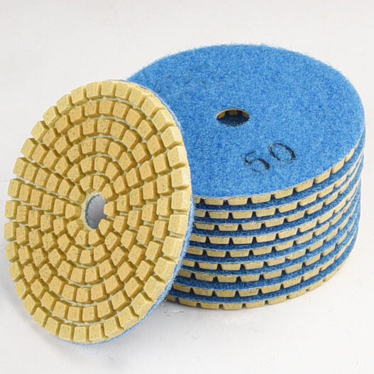 10pcs 3 Inch Diamond Wet Polishing Pad Grit Granite Concrete Angle Grinder Tools