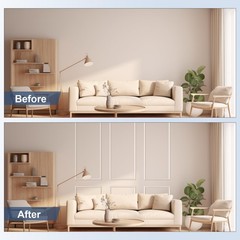 NeatiEase Peel and Stick Wall Molding Kit 6-Frame Premade, Ready-to-Assemble Wal