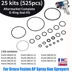 25 kits O-Ring Rebuild Kit For Graco Fusion AP Spray Gun Sprayers #246355 246354