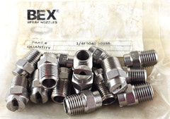 NEW BEX 1/4F5040 Flat Fan Shaped Spray Nozzle 303 Stainless Steel ( Lot of 15 )
