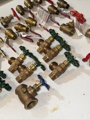 Lot of 27 NOS Stop Waste Valve Threaded Hose Bib 1/2 Inch Brass Shut Off Water
