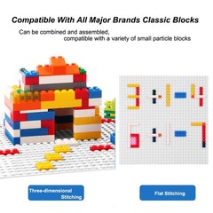 LVHERO Classic White 10″x10″ Baseplates for Building Bricks – 8 Pack