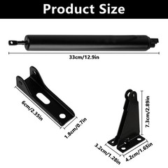 Pneumatic Door Closer Adjustable Closing Speed Heavy Duty Metal Screen Storm