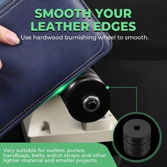 Leather Burnishing Machine with 12pcs Sanding Sleeves Adjustable Speed Burnisher